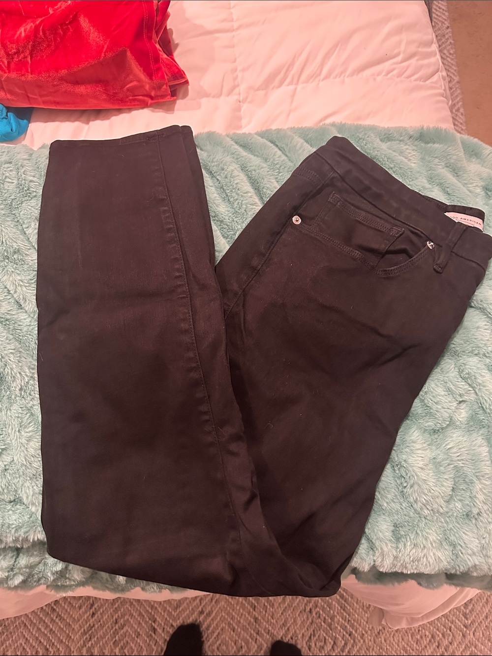 Good American Black Skinny Jeans - Classic Slim Fit